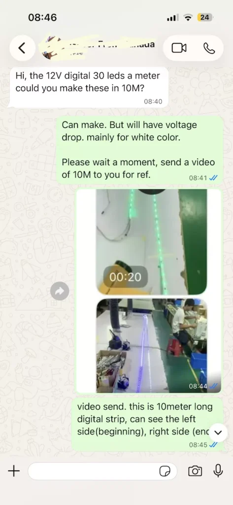 led strip light whatsapp inquiry bulk order